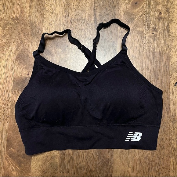 New Balance Other - New Balance Sports Bra Large Black Athletic Workout Athleisure Comfy Cozy